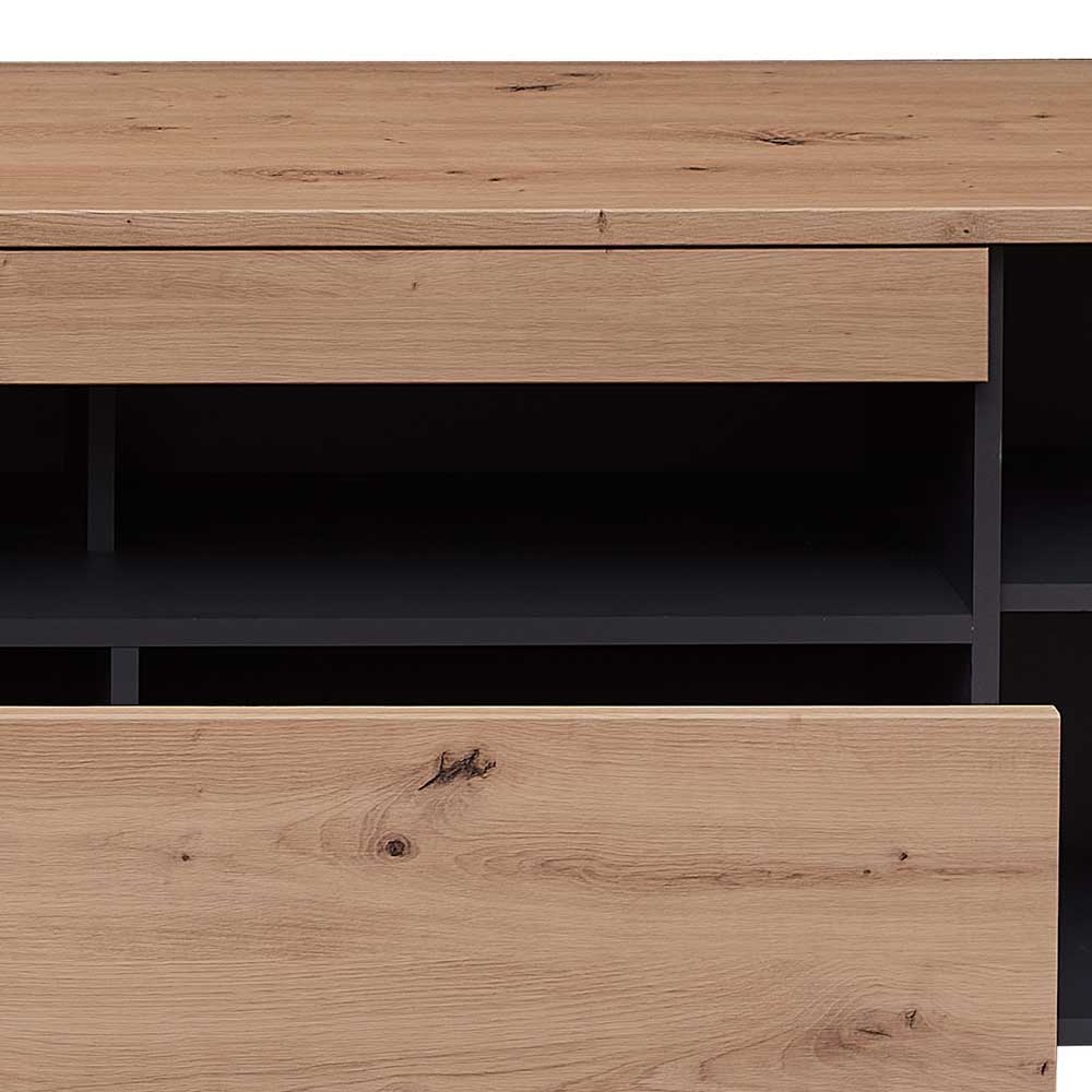 Wohnzimmer TV Anbauwand in Wildeiche - Kuetra (dreiteilig)