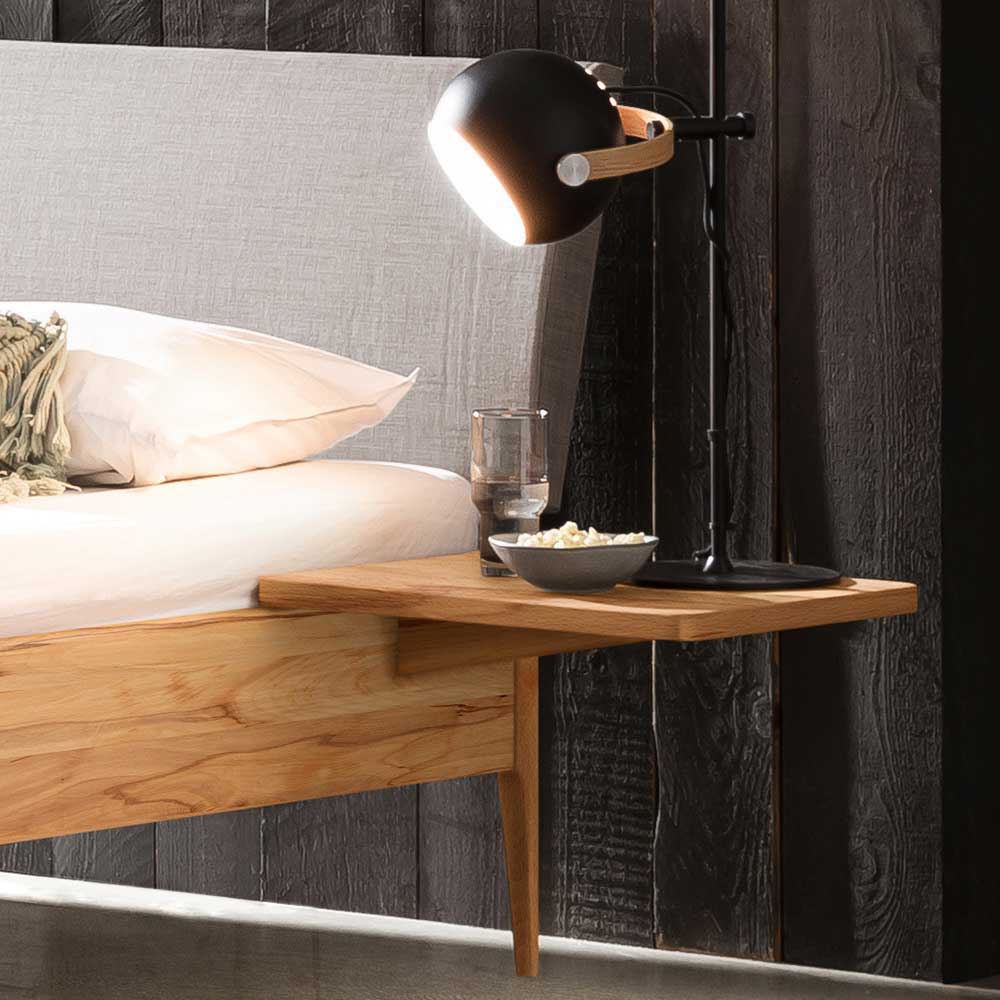Wildbuche Bett mit Polsterkopfteil - Liancos