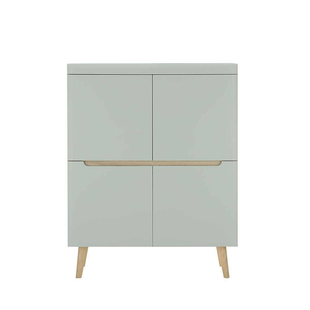 Scandi Chic Wohnzimmermöbel Wohnwand - Armina (vierteilig)