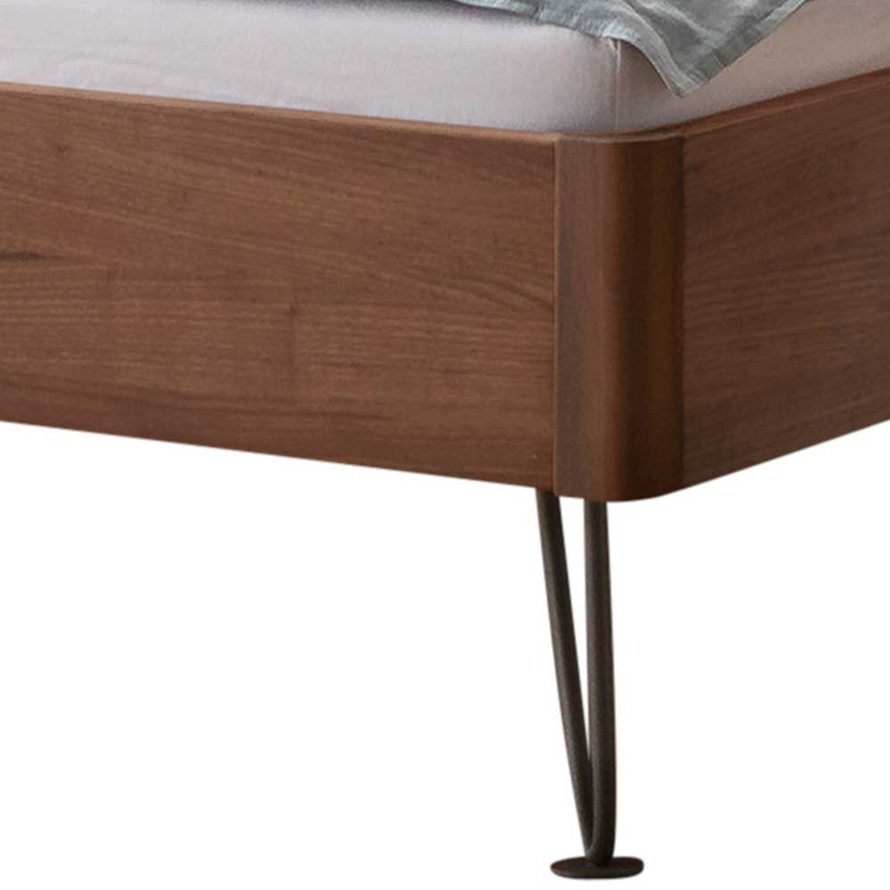 140x200 Nussbaum Bett modern - Dattilo