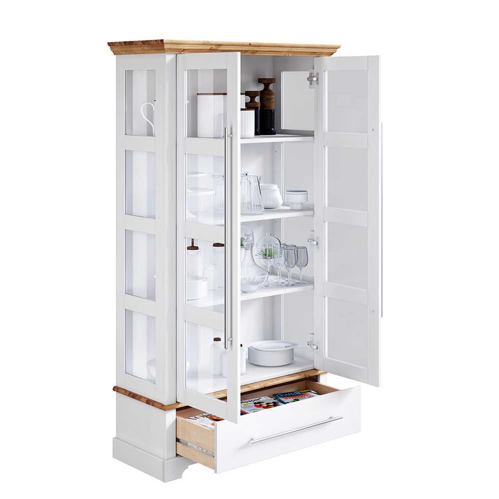 Modern Country Vitrinenschrank zweifarbig - Eyzaco