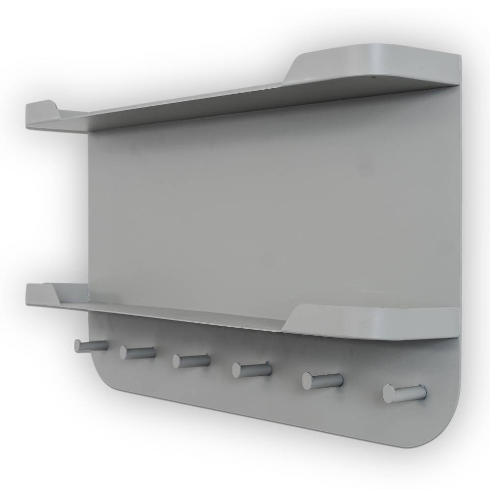 Hängegarderobe in Grau Metall - Dexter