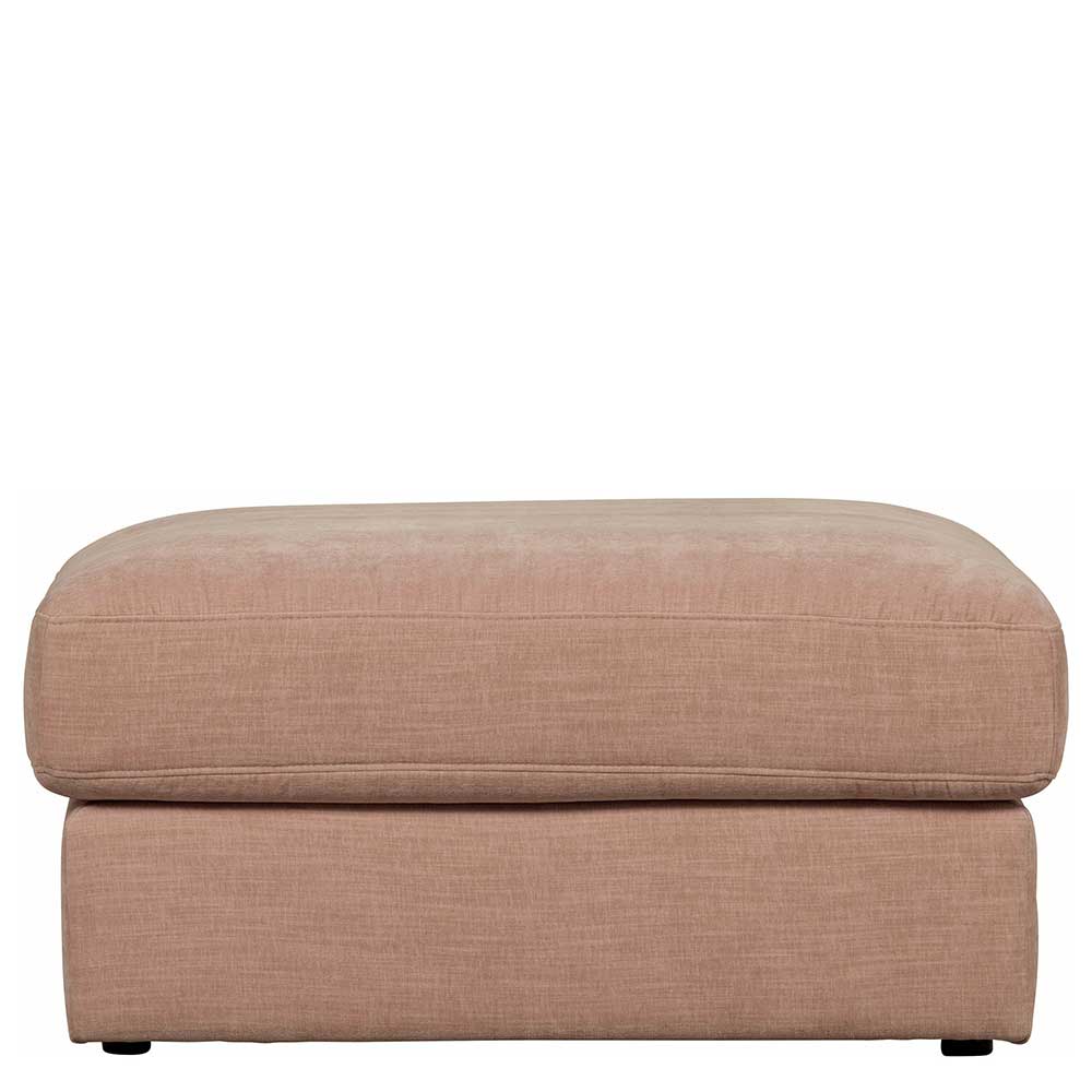 Moderner Webstoff Polsterhpcker in Rosa - Alou