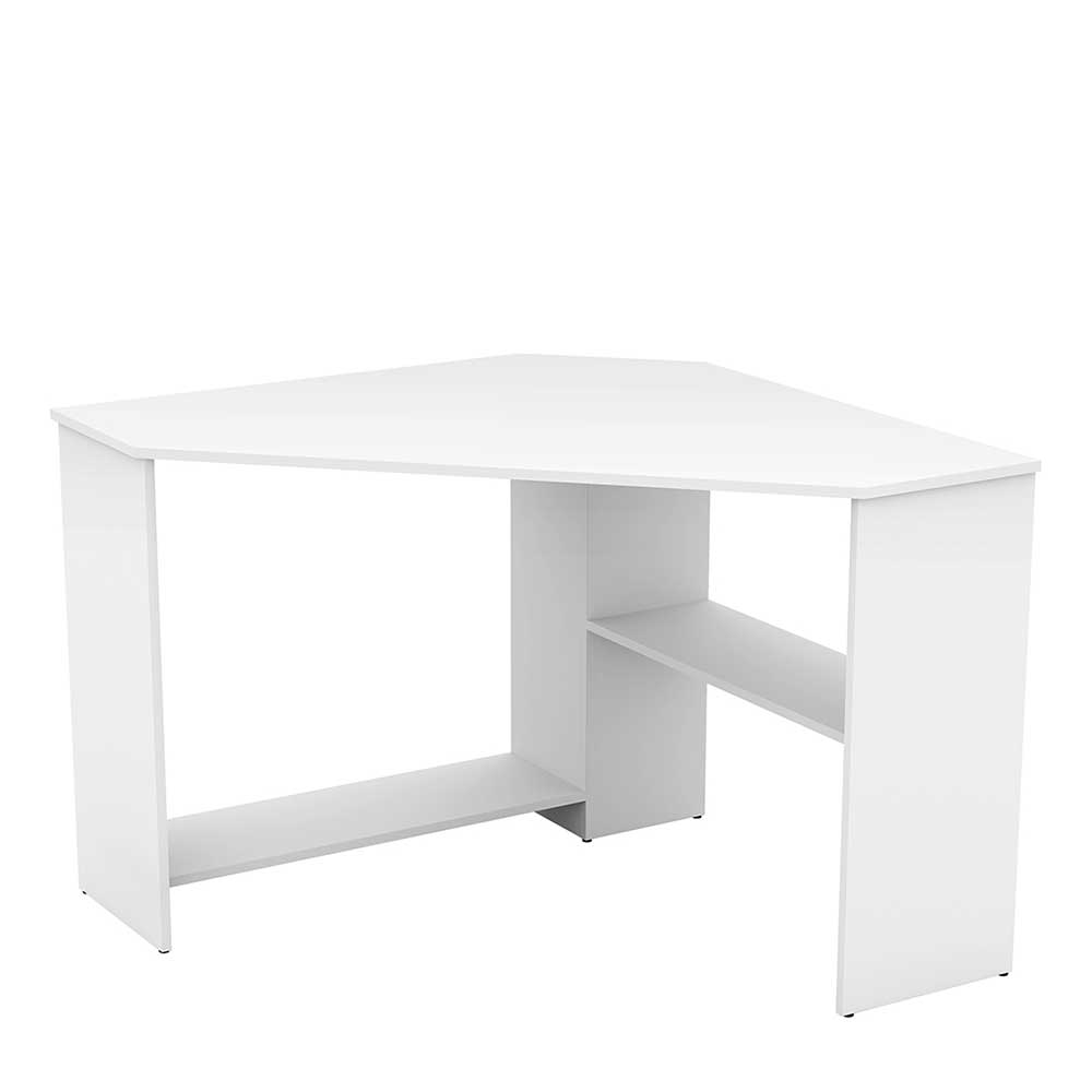 Eckschreibtisch in Weiß - 80x73x80 cm - Jetta