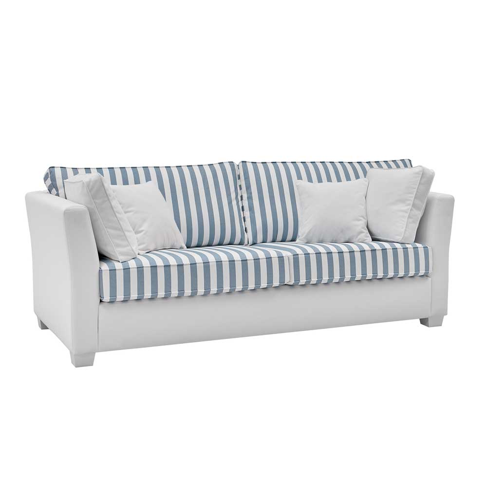 Wohnzimmer Couch im maritimen Landhaus Look - Ganbriassa