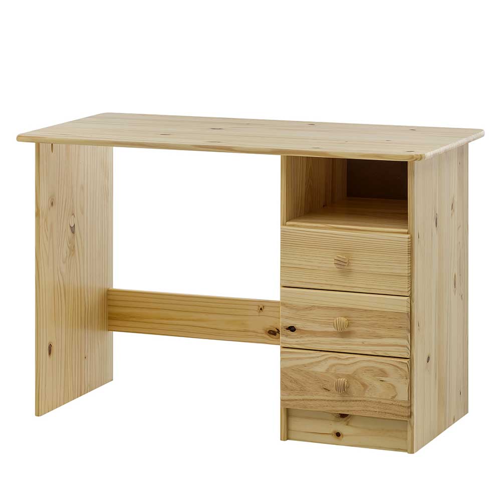 110x54 Kleiner Schreibtisch aus Kiefer Massivholz - Bibulath