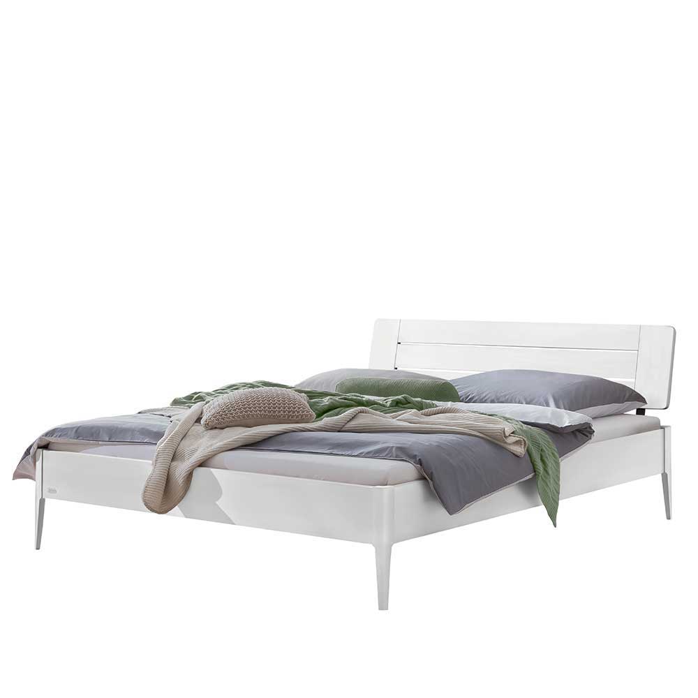 Bett in Weiß lackiert - Zebro