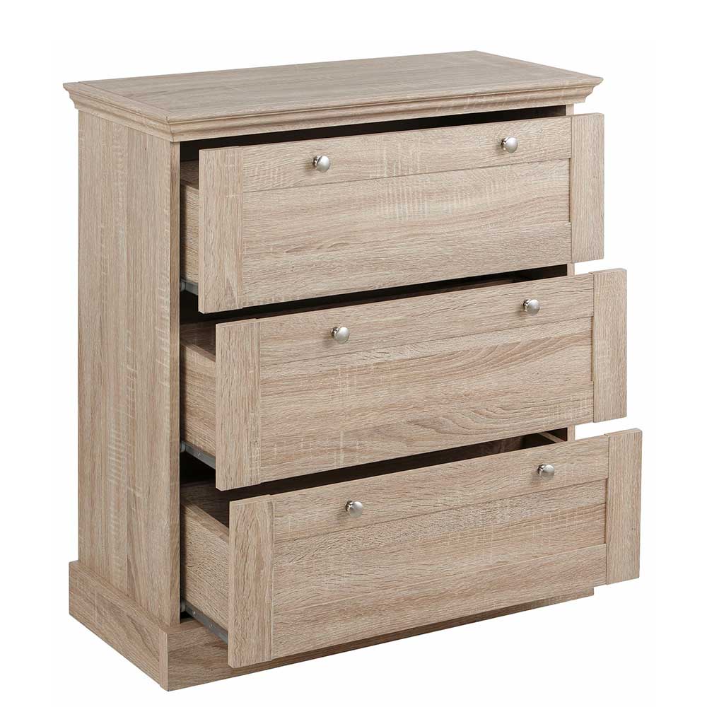 75x80x35 Dielenkommode in Holznachbildung Eiche - Onjedda