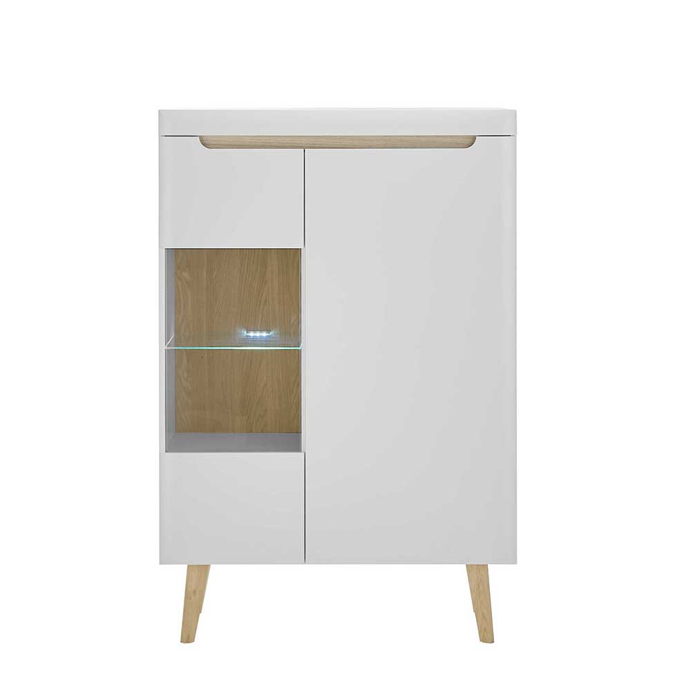Wohnzimmer Schrankset im Skandi Design - Ginko (vierteilig)
