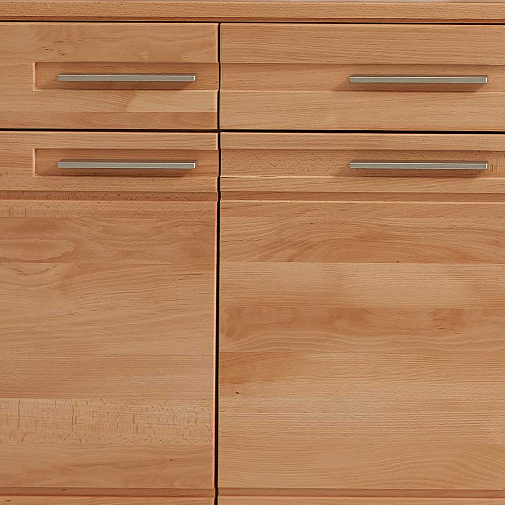 Moderne Griffe und Schubladen des Massivholz Sideboards aus Kernbuche – Amyonta