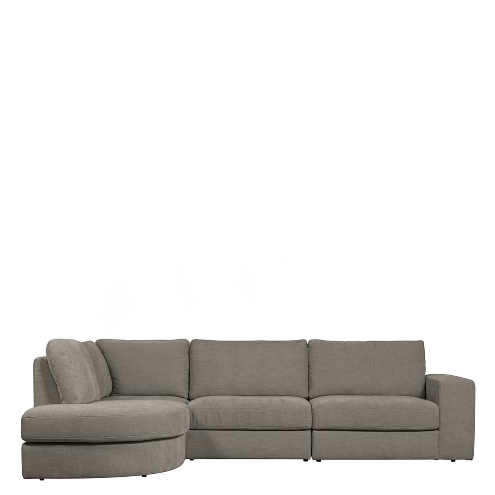 Sofaecke in Grau Stoffbezug - Gregg
