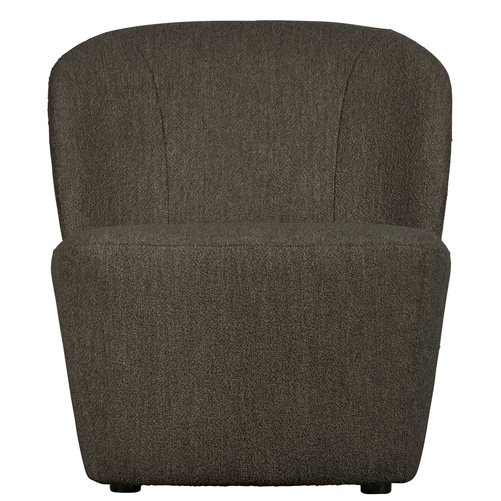 Boucle Designsessel in Dunkelbraun - Cresp