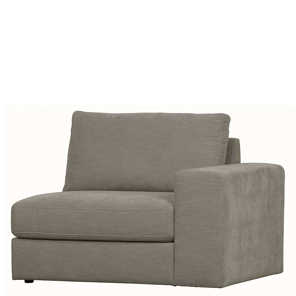 Couchmodul mit Armlehne rechts in Grau - Gregg