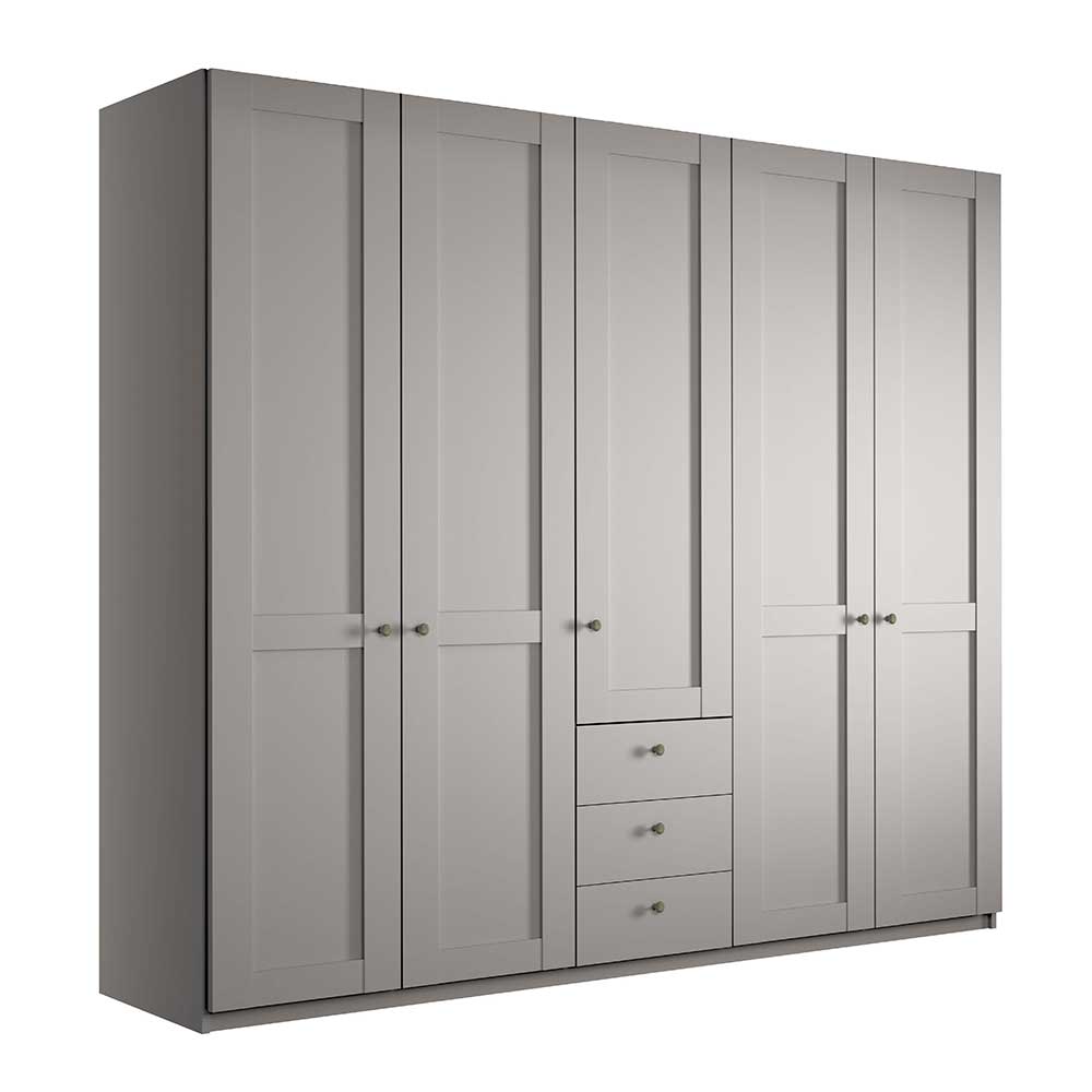 5-türiger Schlafzimmer-Schrank in Hellgrau - Ridonna