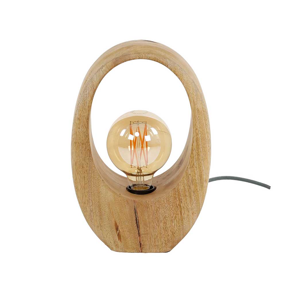 Design Tischleuchte aus Mangobaum - Vakanza