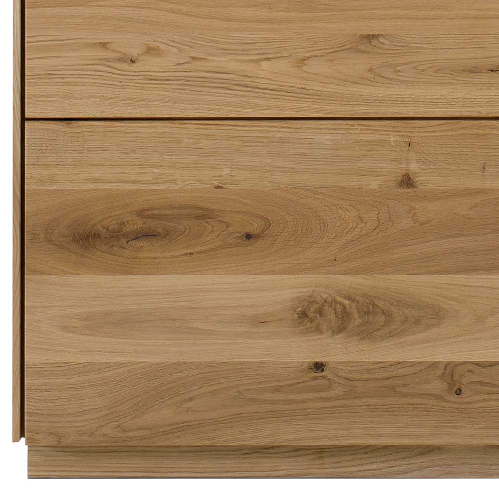 63x208x44 Wohnzimmer Vitrine aus Wildeiche massiv - Obinson