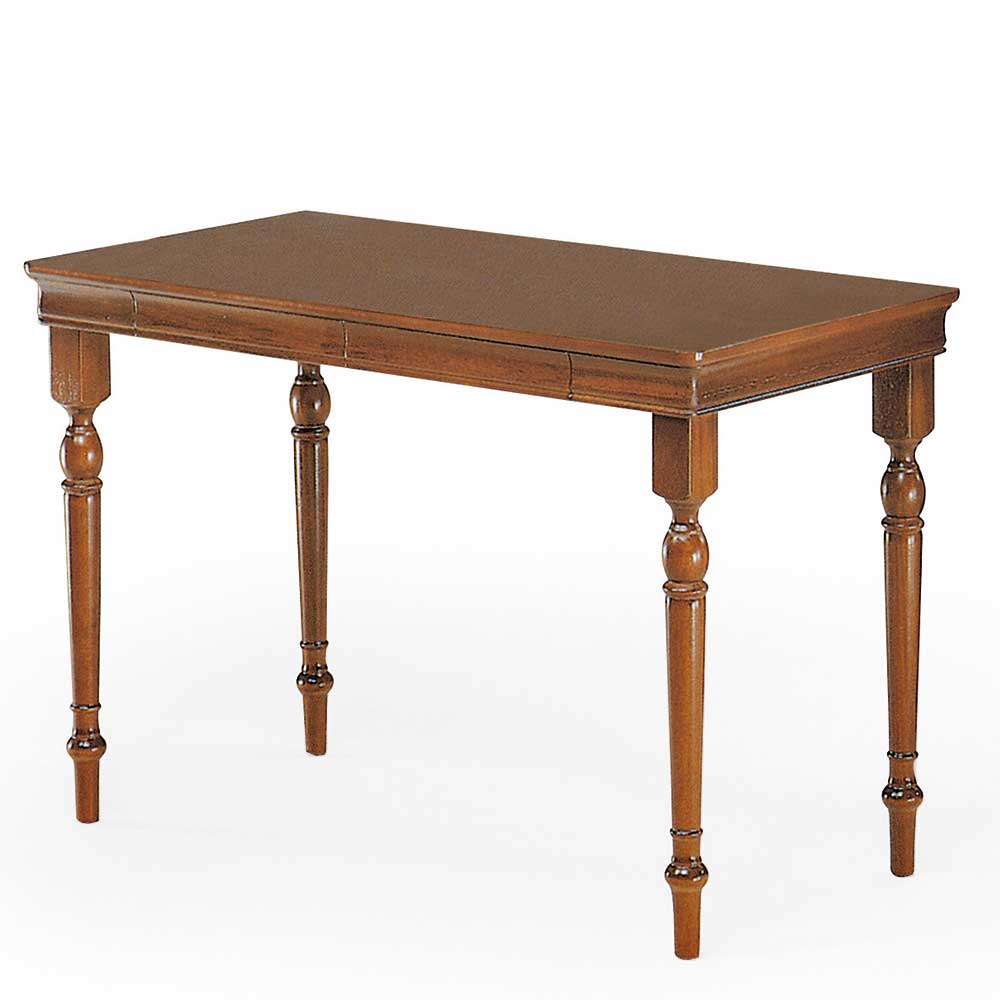 Eleganter Holzschreibtisch im klassischen Stil mit gedrechselten Beinen – Lemerzi
