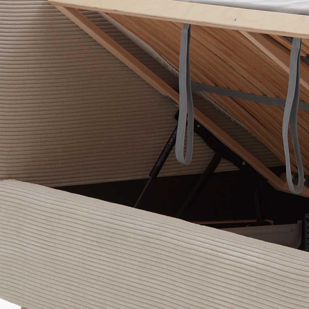 Cord Doppelbett in Beige - Assjan