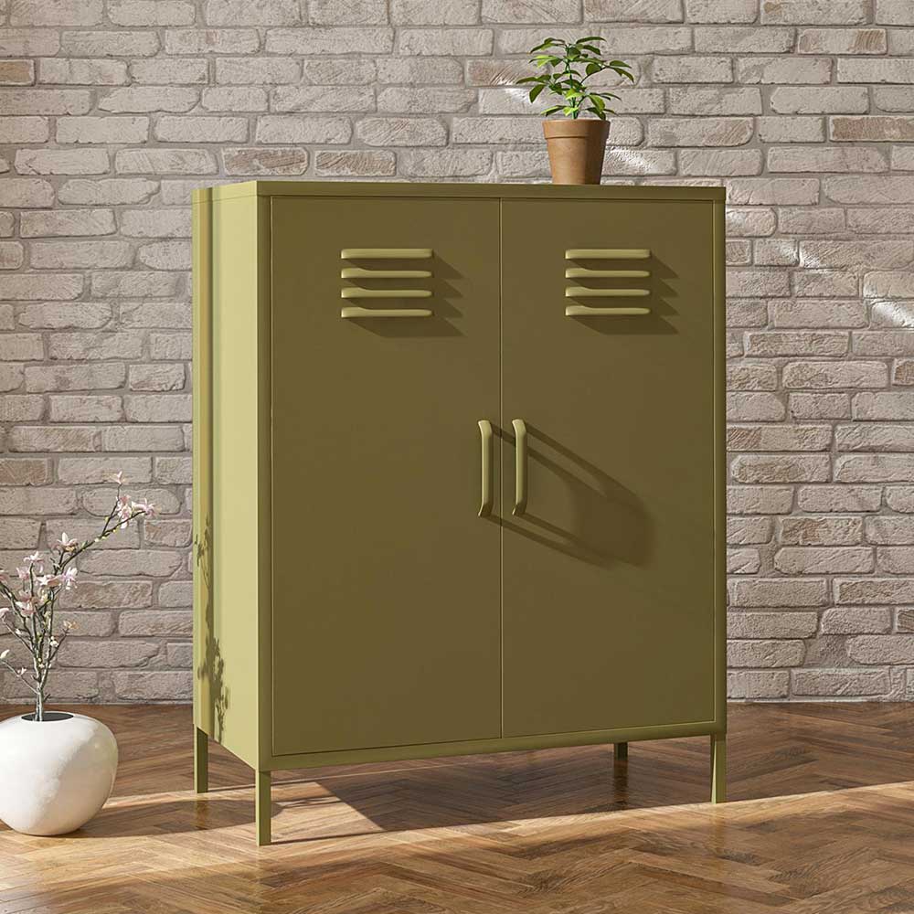 Spind Design Highboard in Oliv Grün - Austral