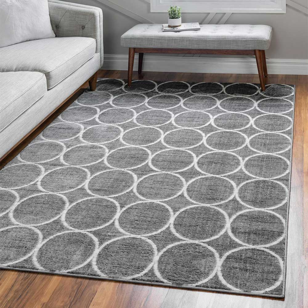 Kurzflor Teppich mit geometrischem Muster - Wevera