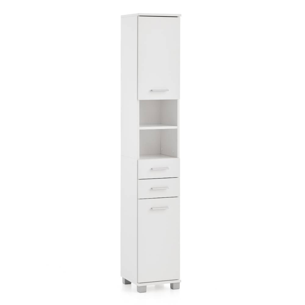 Badezimmer Hochschrank in Mattweiß - Hectoss