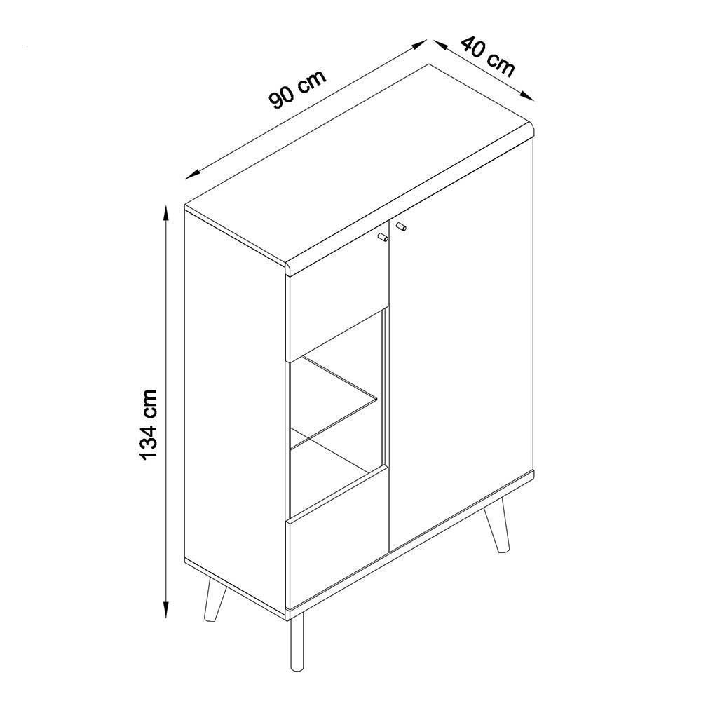 Set Wohnzimmermöbel im Skandi Design - Cablos II (fünfteilig)