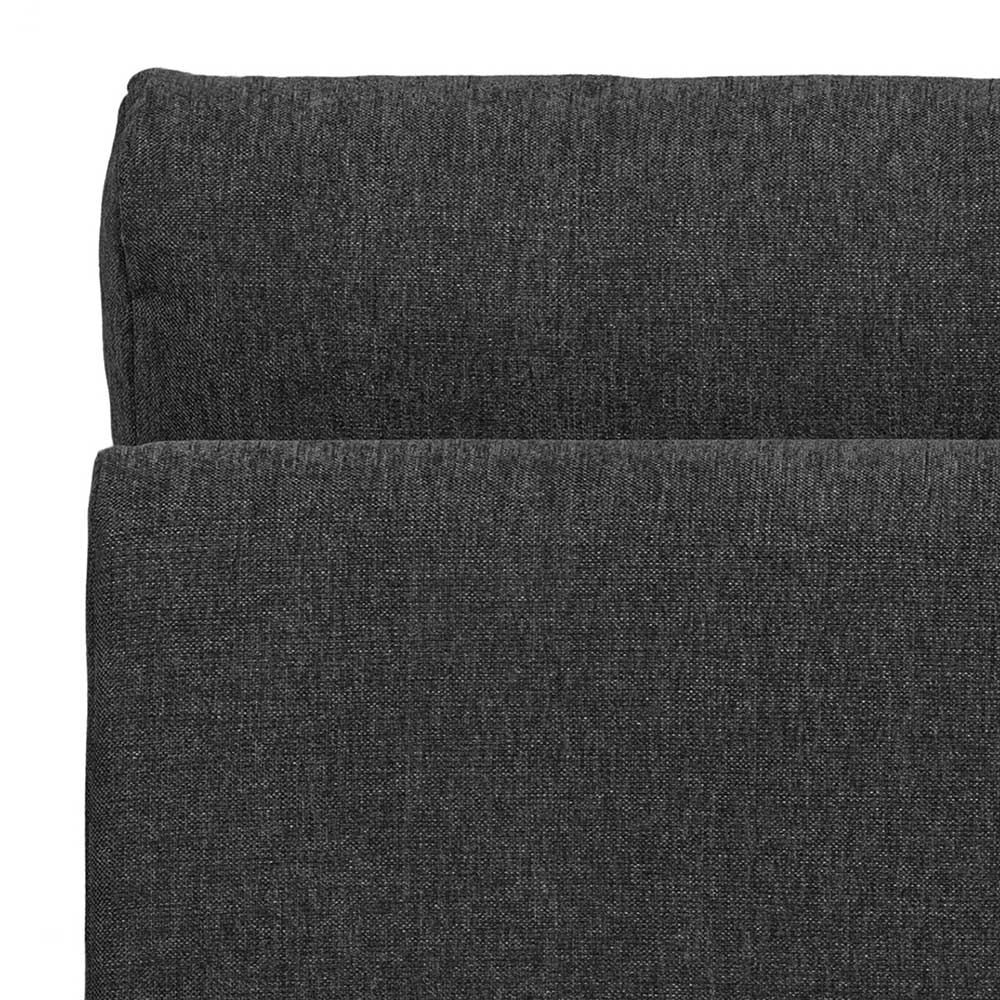 Modulcouch 1-Sitzer aus Webstoff Dunkelgrau - Marietta