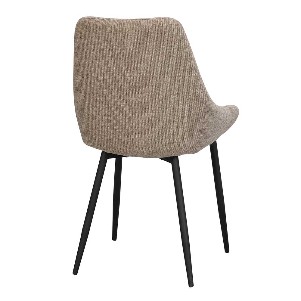 Esszimmer Stühle in Beige & Schwarz - Curt (2er Set)