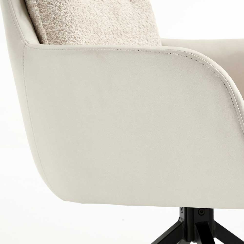 Esstisch Drehsessel in Creme - Tripple (2er Set)