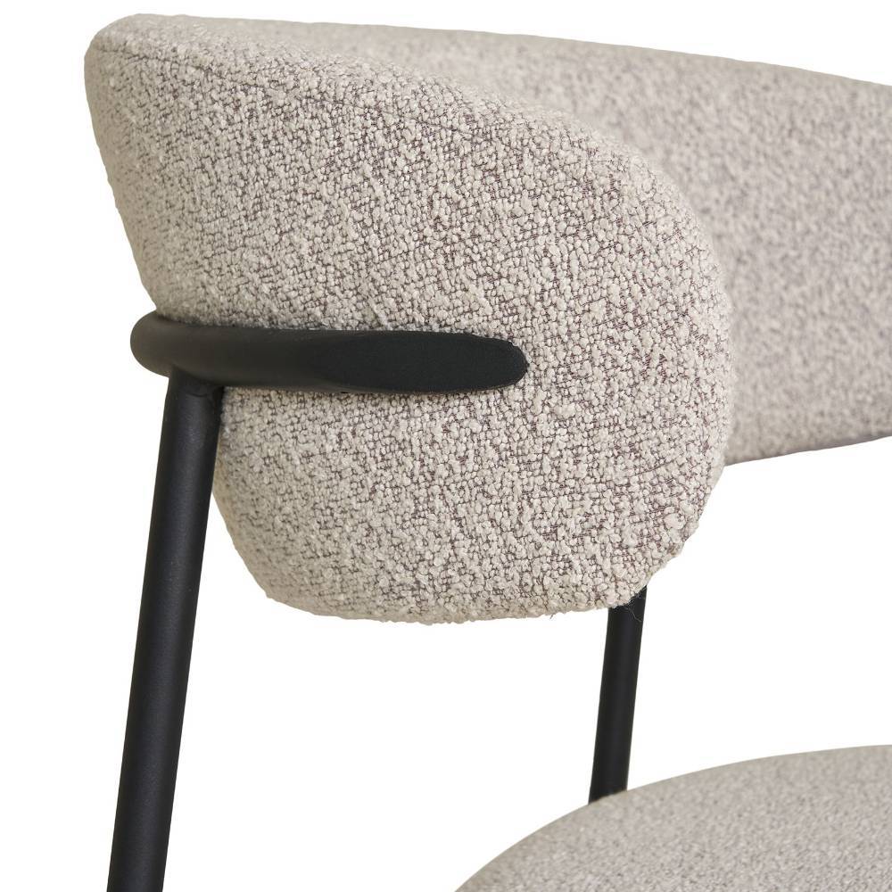 Esszimmerstuhl in Beige und Schwarz - Ioana (2er Set)