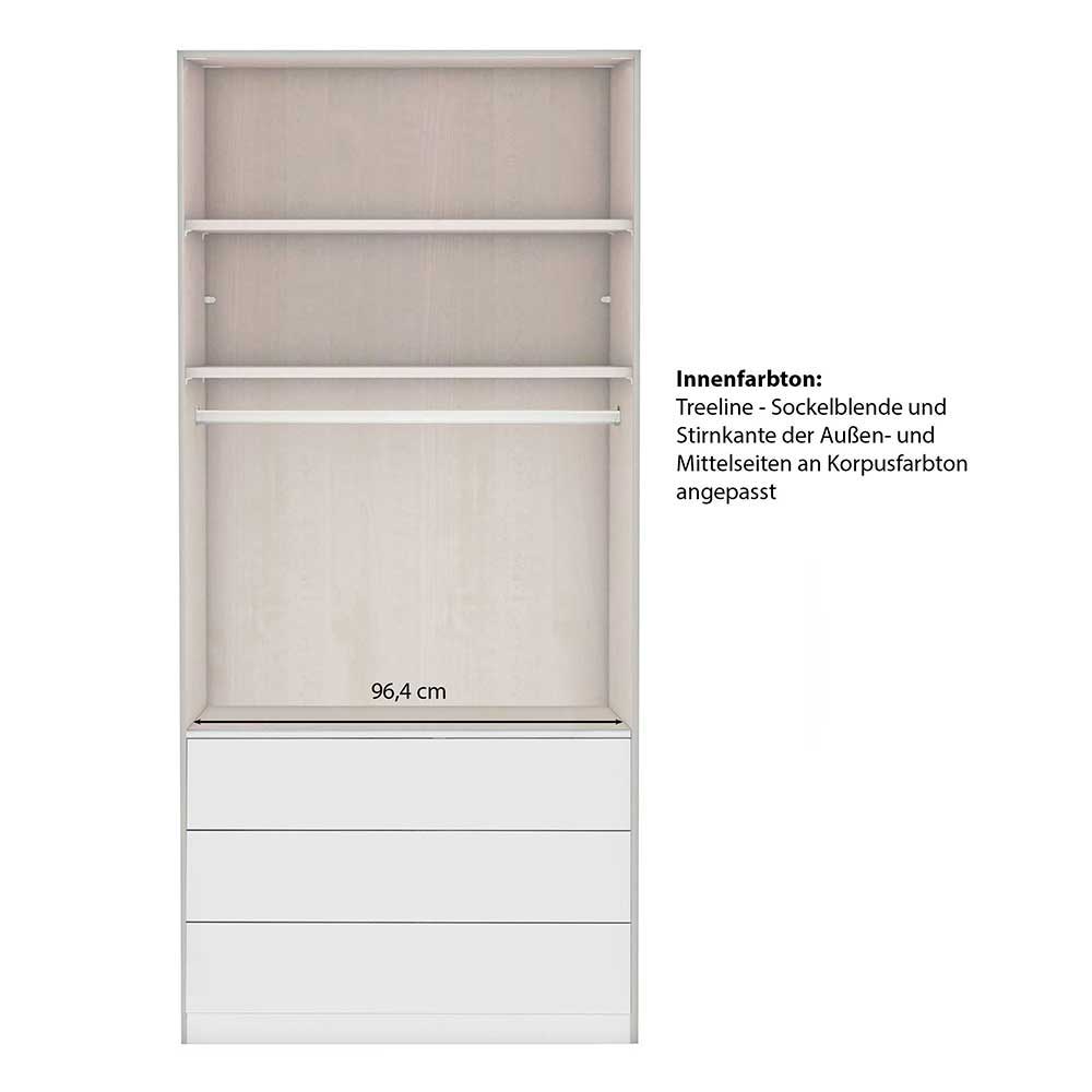 Kombi-Schlafzimmerschrank in Graugrün - Rajavo