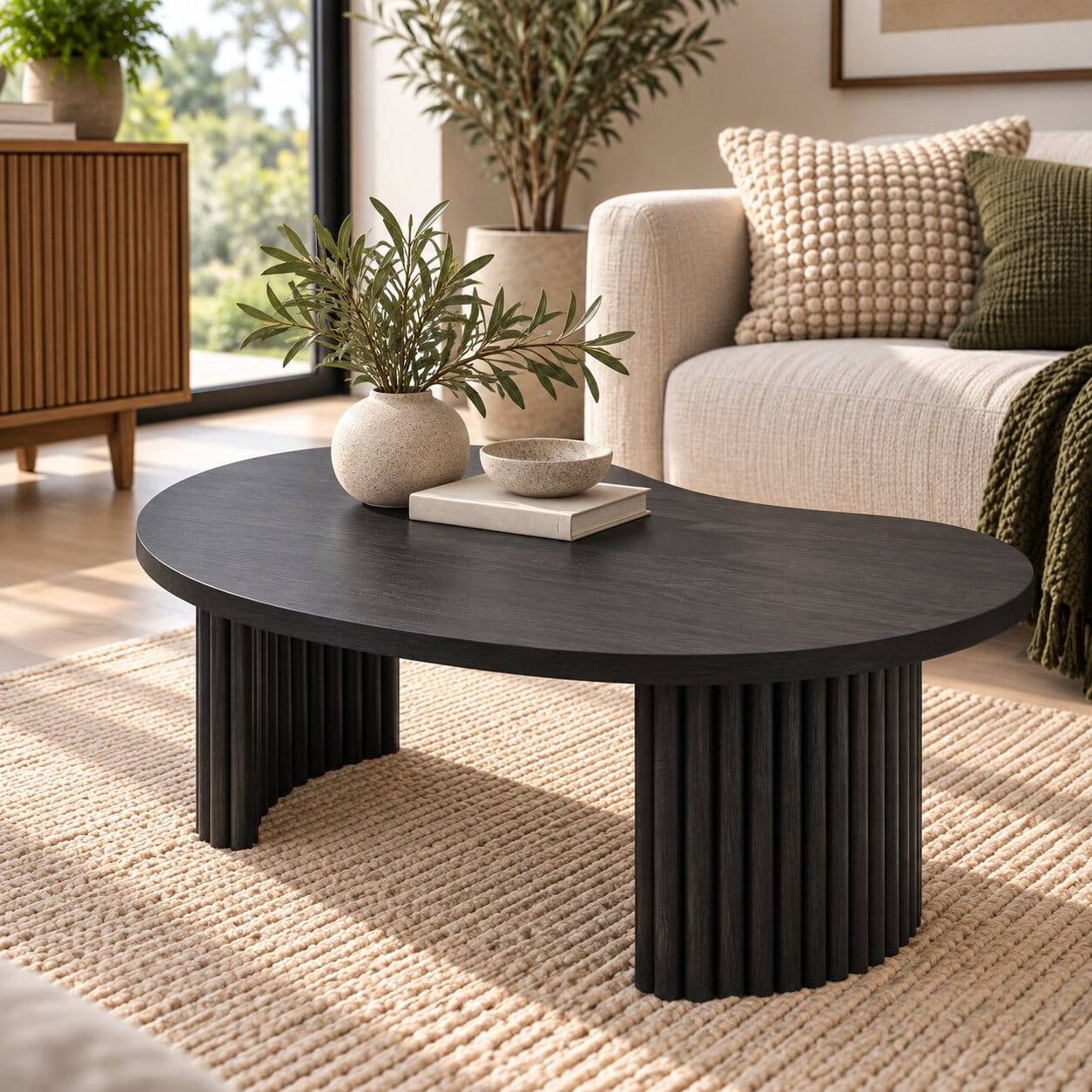 Massiver Couchtisch im Nierendesign - Lilano