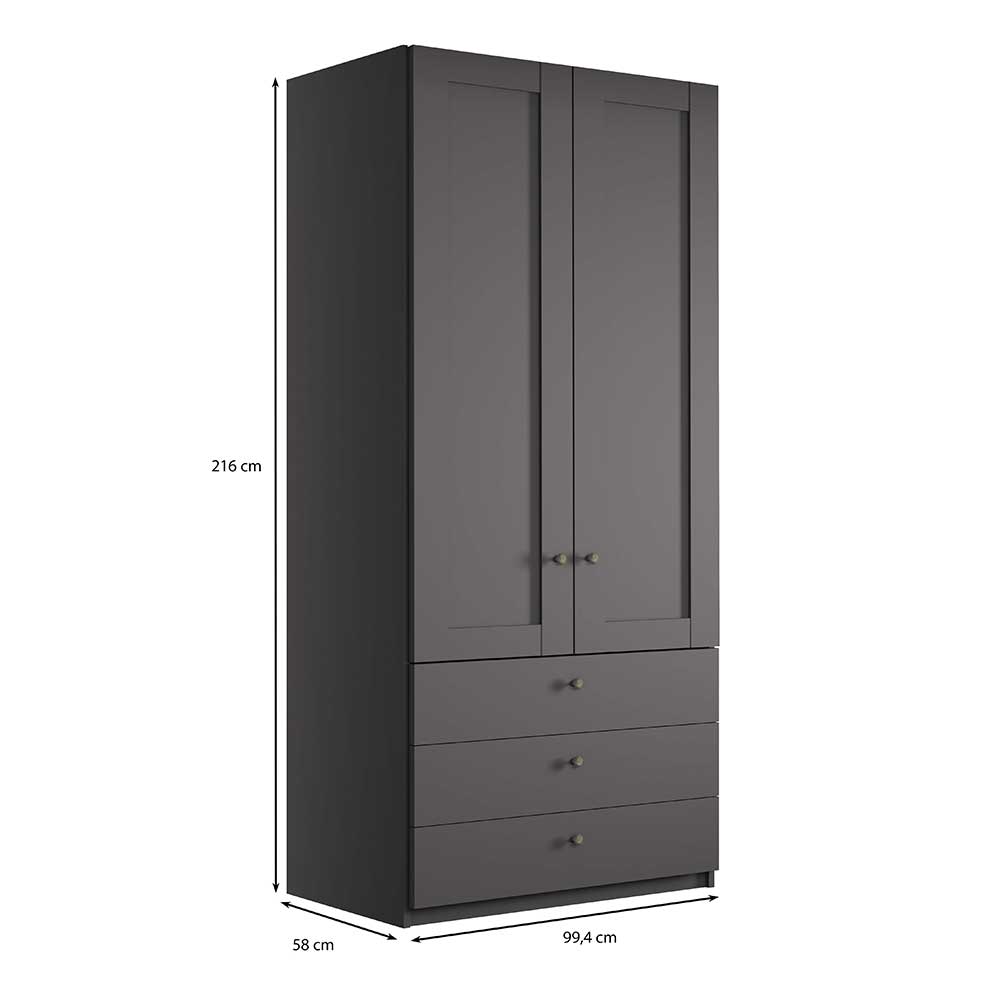 Schlafzimmer Kleiderschrank 100x216x58 - Mataram I