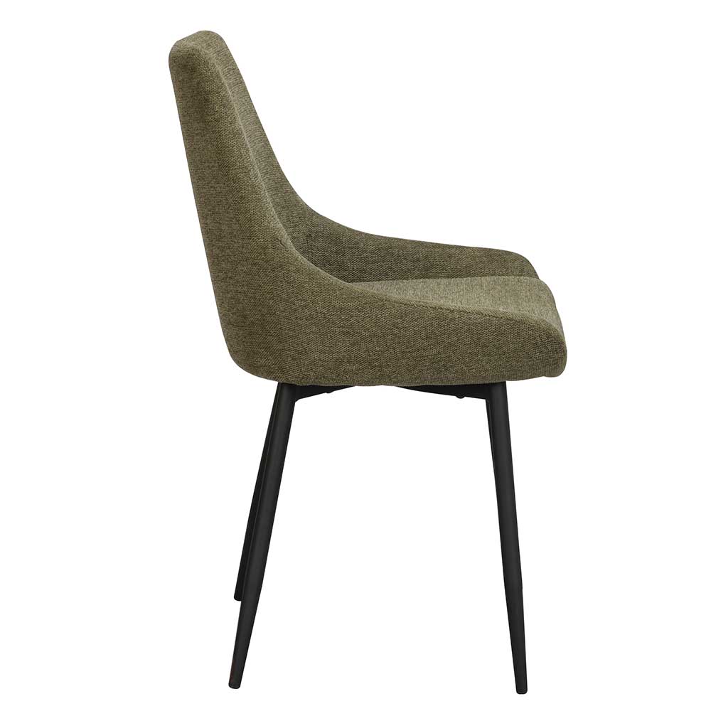 Stoff Esszimmerstühle in Khaki - Amrosa (2er Set)