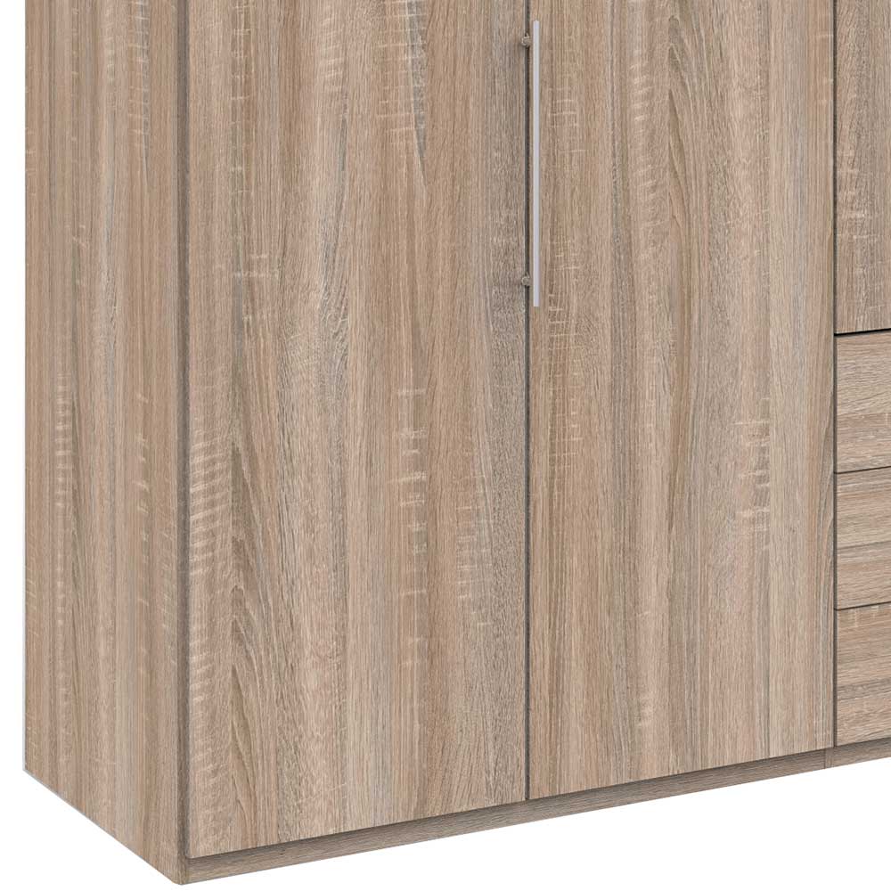 Falttüren-Schlafzimmerschrank mit drei Schubladen - Zayun