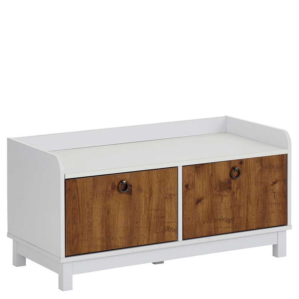 92x46x45 Landhaus Flurbank mit zwei Türen - Efalias