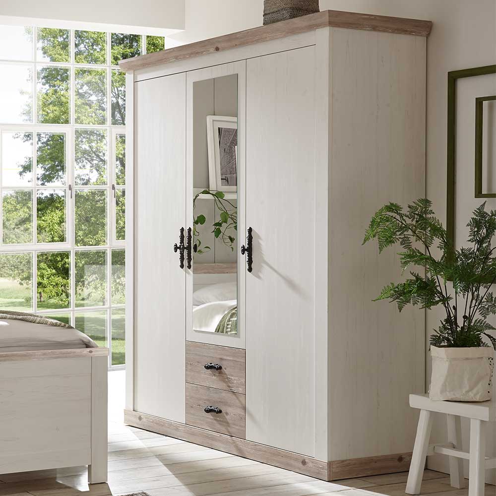 Country Schlafzimmer Schrank 169cm breit - Nedita