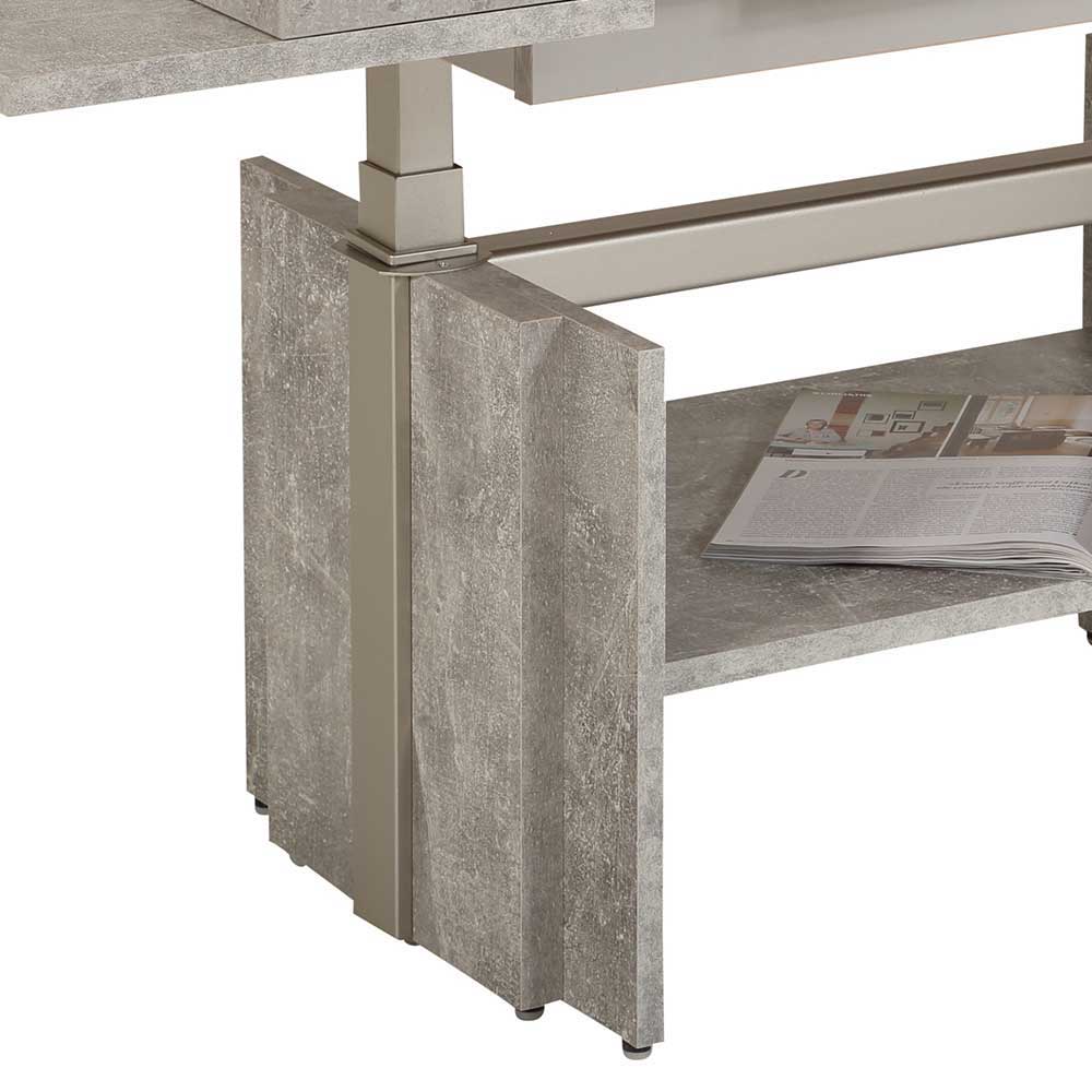 Wohnzimmer Funktionstisch in Beton Grau - Tivegus