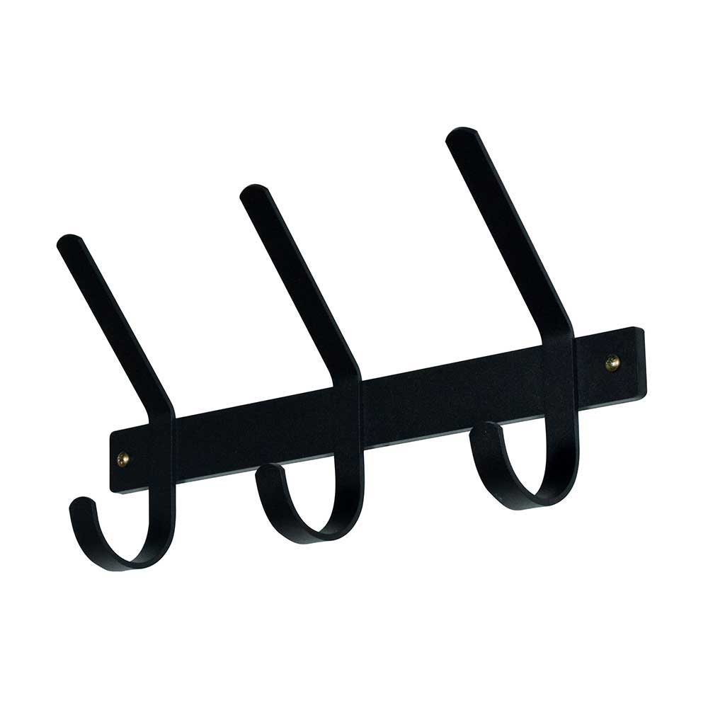 Kompakte 3 Haken Garderobe aus Stahl - Daharas