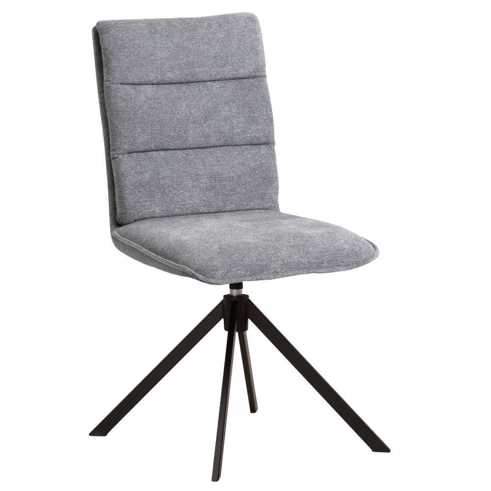 Drehbarer Polsterstuhl in Grau - Envus (2er Set)