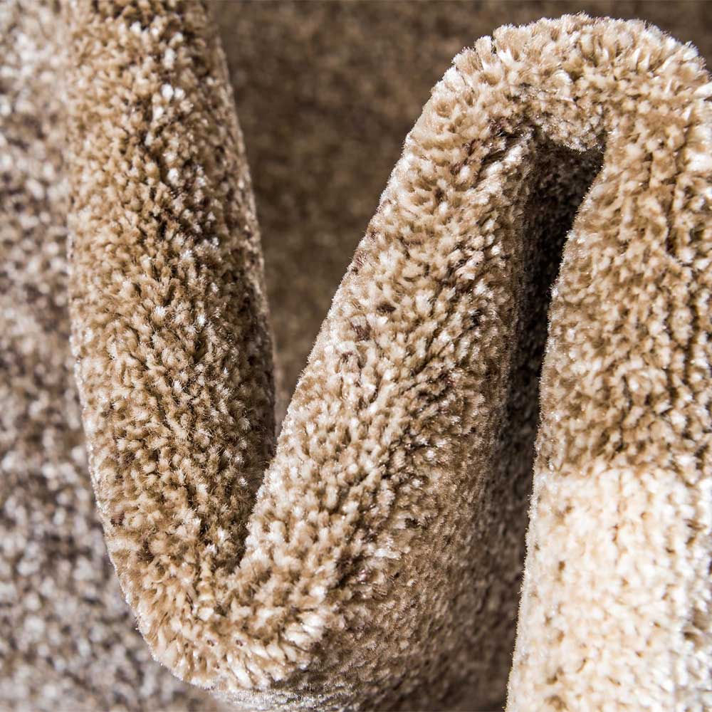 Teppich in Beige Braun Kurzflor - Osiko