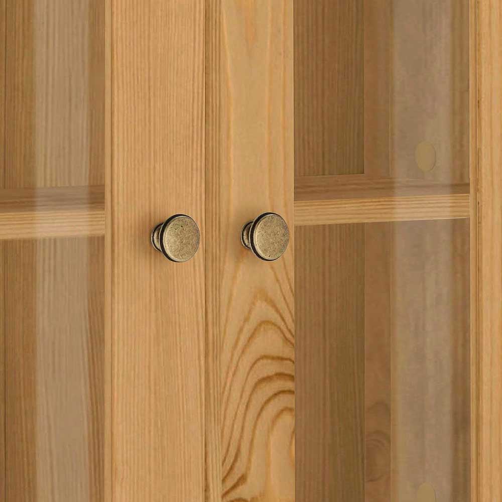 Bad Massivholz Hängeschrank mit 2 Glastüren - Akzinad