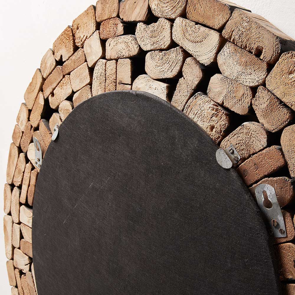 Teak Spiegel Polcadaz mit Mosaik Holz Rahmen