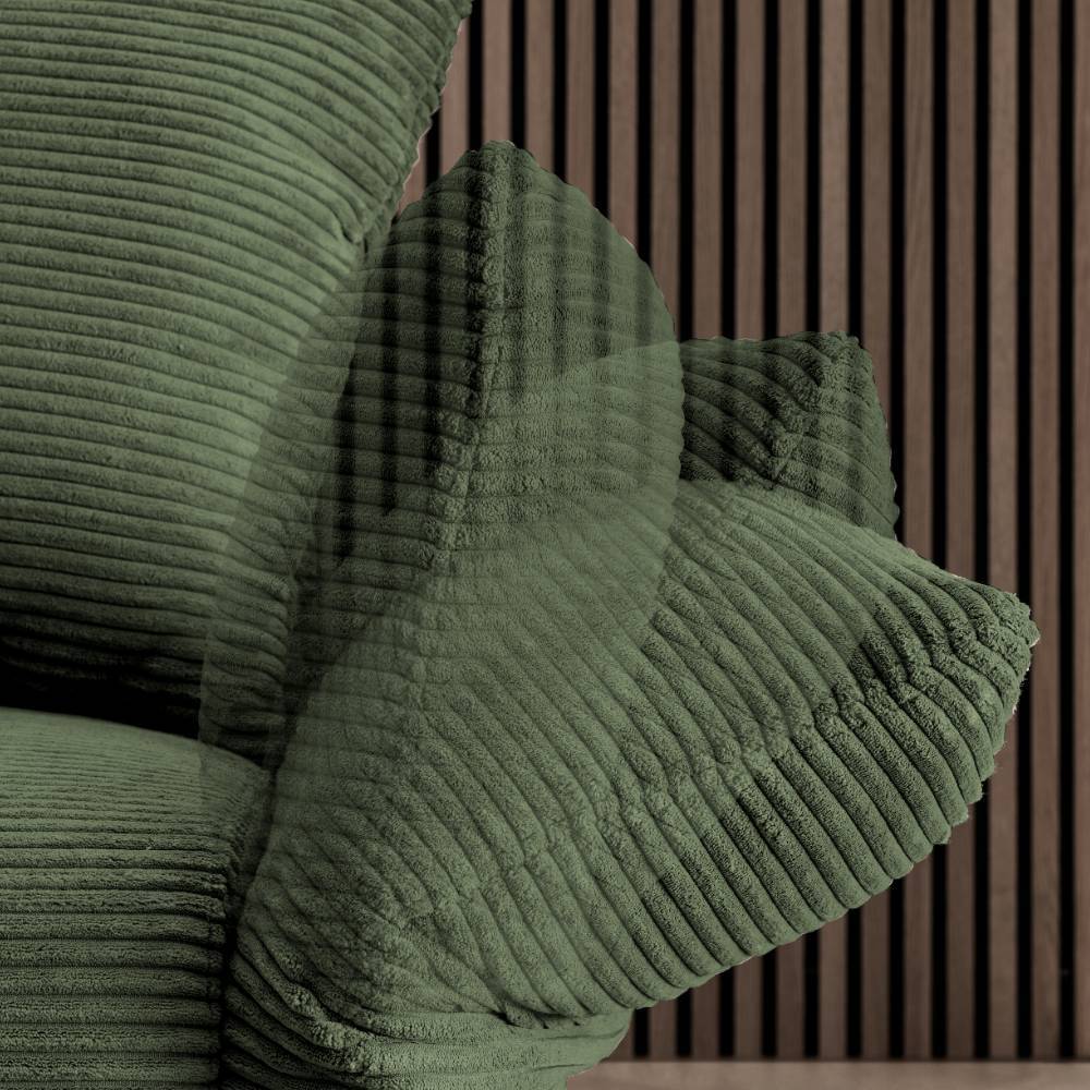 Cord Couch in Dunkelgrün - Devan