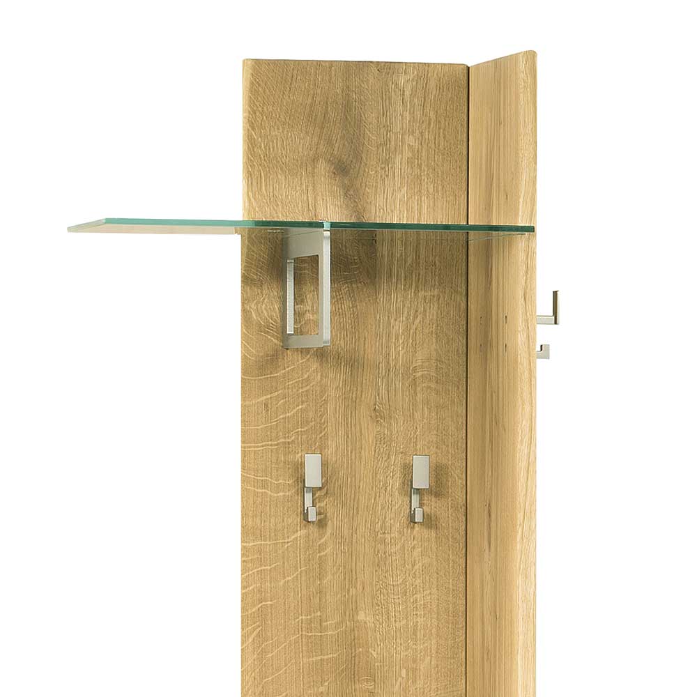 Set Spiegel & Garderobe aus Eiche - Avidora (zweiteilig)