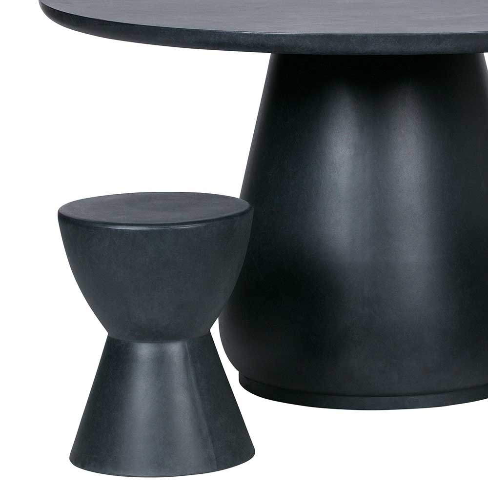 Runde Designhocker aus Tonfaser - Eterna (2er Set)