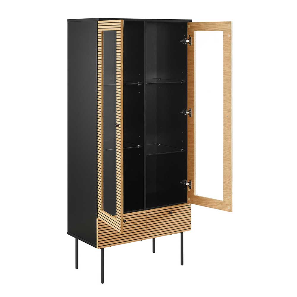 79x179x43 Vitrinenschrank mit Doppeltür - Piassona