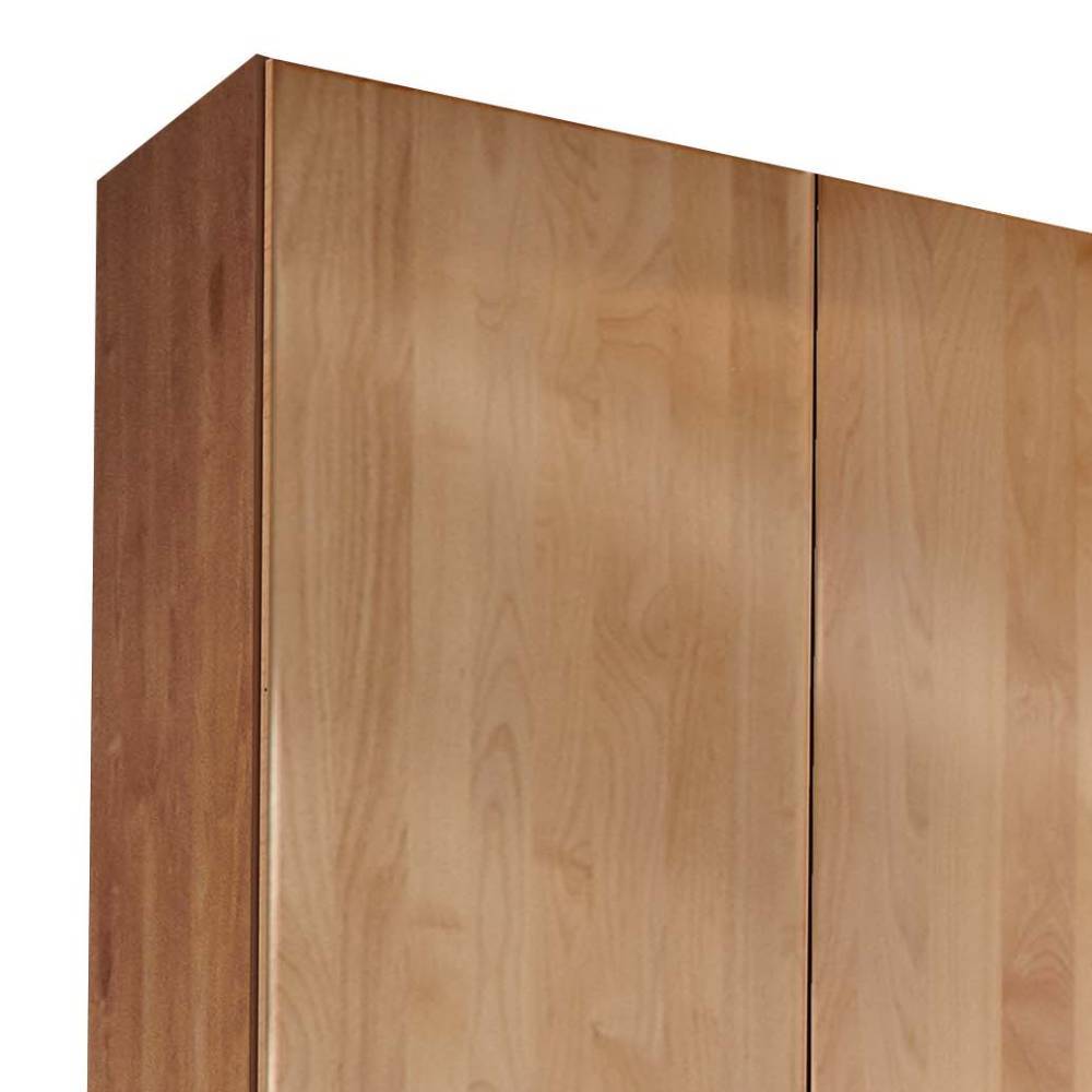 Seitenansicht des erlefarbenen Kleiderschranks aus Holz mit natürlicher Maserung – Murray