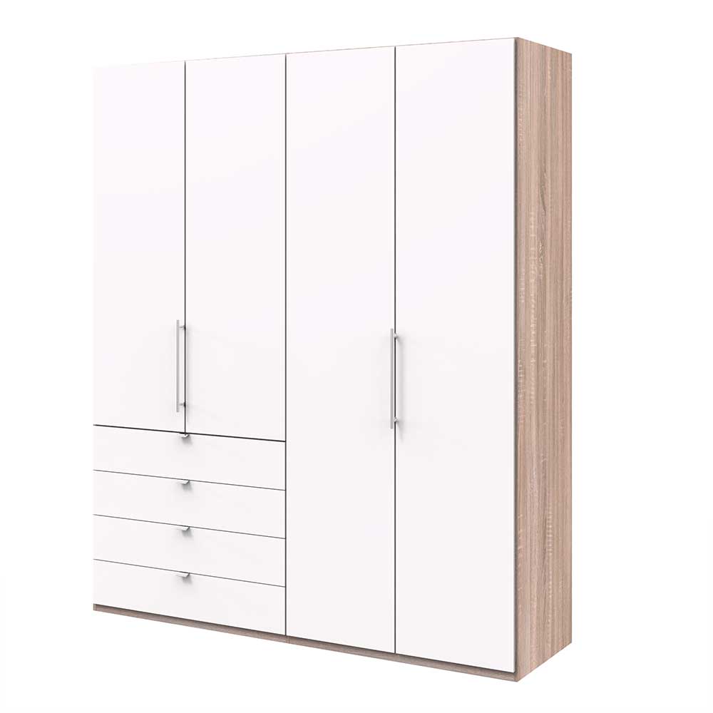 Schlafzimmerschrank mit vier Schubladen Soft Close - Vaclyn