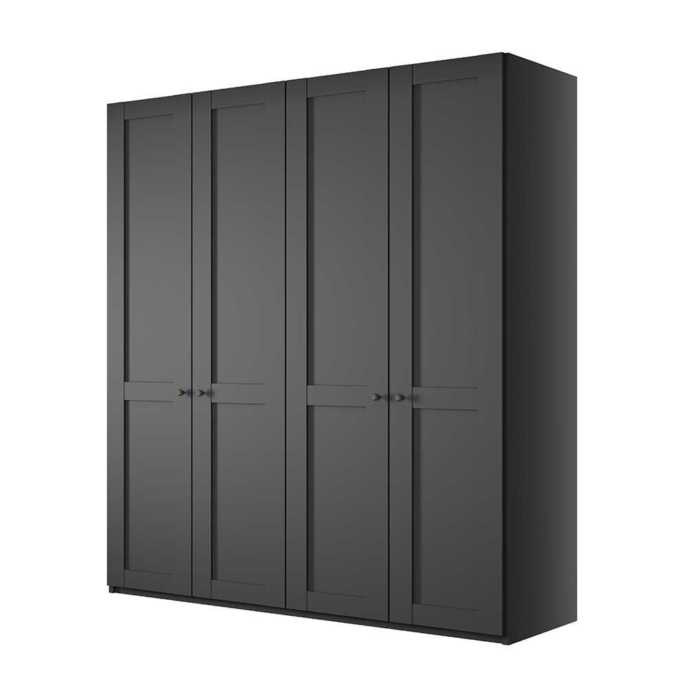 4-türiger Schlafzimmerschrank in Dunkelgrau - Mataram